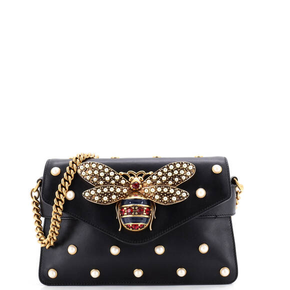 Gucci Handbags - Gucci Broadway Pearly Bee Shoulder Bag #226641G11B